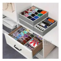 RYBIU IMPORT - Set Ordenador de Ropa Interior Plomo Beige Y+Papel de Regalo