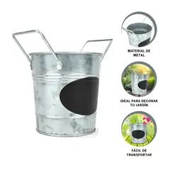 RYBIU IMPORT - Pote Movil con Nota Ovalada Plateado Y+Banderitas Adhesivas