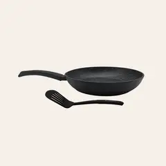 FINEZZA - Sartén Ultragranito de 2 piezas con mango revestida de silicona