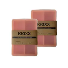 KIOXX - Set de 2 Cubetas de Silicona 6 Cavidades Naranja