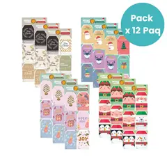 OFFICE PAPER - Etiquetas Navideñas de Regalo x12 paquetes