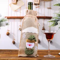 KAST PE - Porta Vino Navideño Navidad BEIGE - Diseño Exclusivo