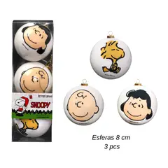 SNOOPY - Set de Esferas de Navidad x 3 pcs Mod.6