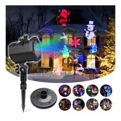 SEISA - Luces Navidad Proyector Navideño 12 Diapositivas Giratorio Iluminacion RGB