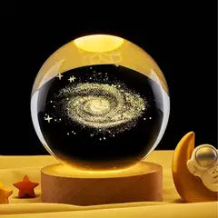 GENERICO - LAMPARA ESFERA DE CRISTAL 3D ESPACIO