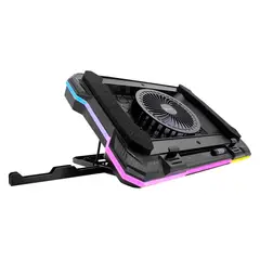 TEROS - Cooler Para Laptop Te-7133n Rgb De 14 Hasta 19 Led Agua