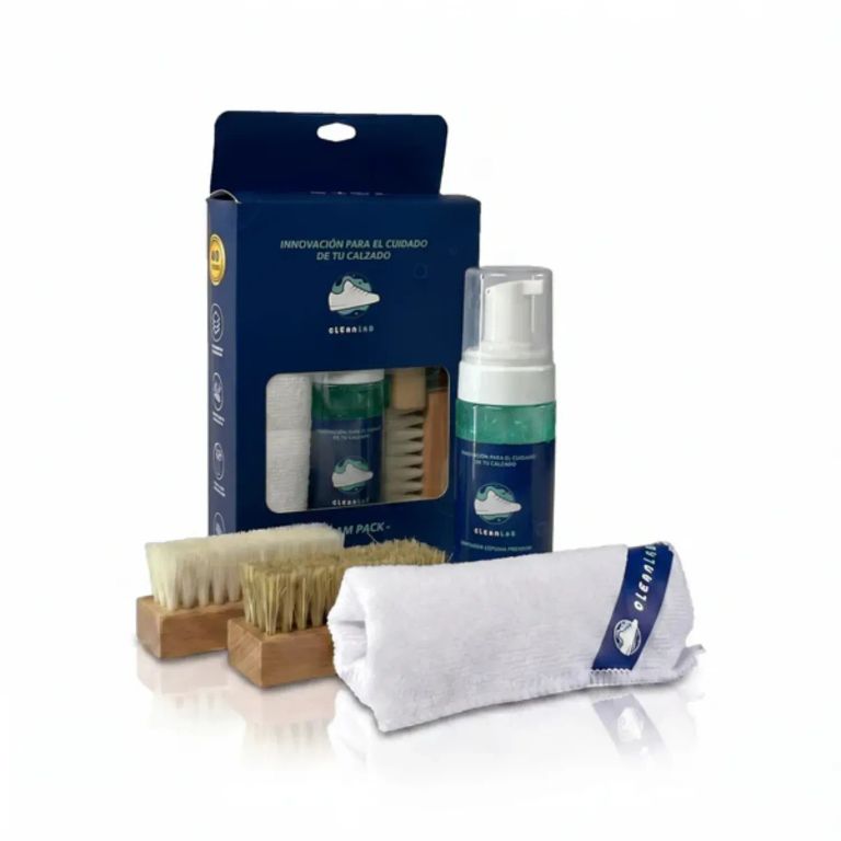 Kit Limpiador de Zapatillas en Espuma Clean Lab - Espuma 150ml + Escobilla + Paño