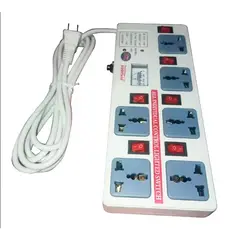 GENERICO - Supresor de Picos Multiuso 6 Salidas Independientes con VOLTIMETRO