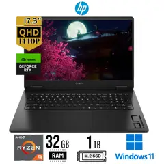 HP - Laptop OMEN 17-db0009la 17.3" QHD AMD Ryzen 9 8945HS 32GB 1TB SSD RTX 4060 con 8GB W11 Home
