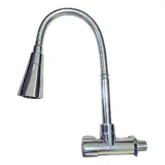 C&A - LLave de lavadero ganzo para cocina flexible cónico C&A