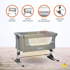 CARESTINO - Cuna Colecho para Bebé «MADISON» Gris