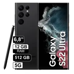 SAMSUNG - Galaxy S22 Ultra 12GB RAM + 512GB - Negro