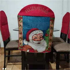 GENERICO - Funda respaldar de silla navideño set de 6 piezas