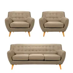 HOGAR & SPACIOS - HYS SALA 3 1 1 ZACK BEIGE