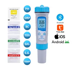 OEM - Medidor de PH 7 en 1 Multiparámetro ORP EC TDS SAL SG Temp + Bluetooth