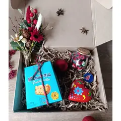 GENERICO - Gift Box Navidad Torito Corazón Pucará Panetoncito Ramito Envase Dulces