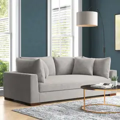 ARTSOFA - Sofá Capri Chenille Gris Claro