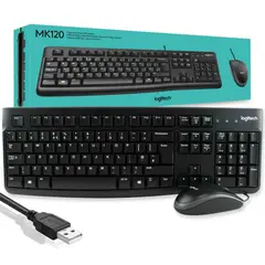LOGITECH - TECLADO  MOUSE LOGITECH MK120 - NEGRO