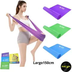 GENERICO - Banda Elastica Abierta de Resistencia 3pcs 150cm de largo