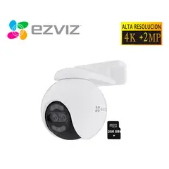 EZVIZ - Cámara Seguridad H80X Dual 4K + 2MP Lente Inteligente Sd 256GB