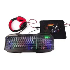 HALION - Combo Gamer HA-403C Hunter Luz Led Rainbow