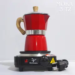 GENERICO - Kit moka italiana 3 tz + cocina eléctrica