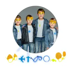GENERICO - Accesorio para 4 NIÑOS Año Nuevo, 24 piezas