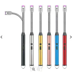 GENERICO - Encendedor Eléctrico USB Recargable para Cocina Carbon Plata