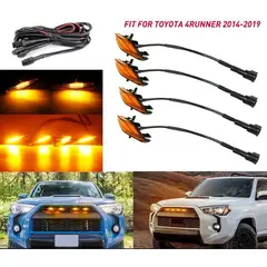 GENERICO - Luces LED Mascara Auto de Rejilla Ambar 4 PCs CARRO