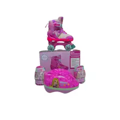 BARBIE - PATIN 4 RUEDAS TALLA S SECUENCIA DE LUCES