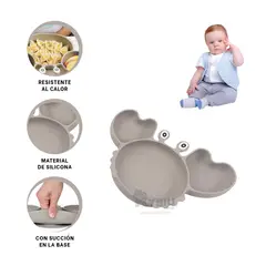 RYBIU IMPORT - Vajilla para Comida de Bebe en Plomo Y+Banderitas Adhesivas