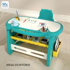 GENERICO - MESA ESCRITORIO PARA NIÑOS HIPOPOTAMO VERDE