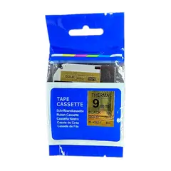 BROTHER - CINTA COMPATIBLE M-K821 NEGRO SOBRE DORADO
