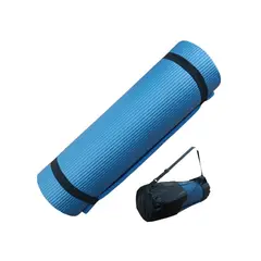 WINNER - Colchoneta Mat de Yoga 15 Mm con Bolso y Sujedor BLUE