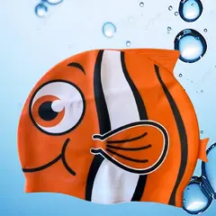 THE BABY SPOT - Gorro para Natación Nemo niños (3 a 5 años) Naranja