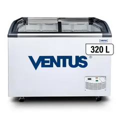 VENTUS - Congelador Conservadora Tap vidrio CTV-320Q 320l Blanco