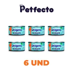 ORIGENS - ALIMENTO HÚMEDO PARA GATOS ATUN Y DURAZNO X6