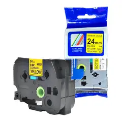 BROTHER - CINTA COMPATIBLE TZ2-FX651 TEXTO NEGRO SOBRE AMARILLO