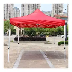 GENERICO - Toldo Plegable Campo Playa Piscina Carpa Cochera 3Mt x 3Mt Rojo