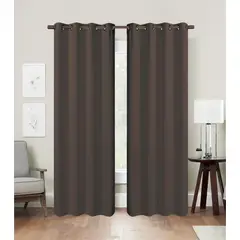 CASATEX - Set de Cortinas JACQUARD Blackout Alto Relieve Brillo 140x220cm x 2