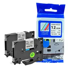 BROTHER - CINTA COMPATIBLE TZ2-S231 LETRA NEGRO SOBRE BLANCO