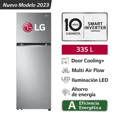 LG - REFRIGERADORA LG 335L GT33BPP TOP FREEZER DOOR COOLING PLATEADA