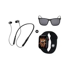 LENOVO - Audífono HE05 BT + Smartwatch I8 Pro Max Serie 8 Negro+Lentes