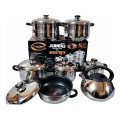 VALESKA - SET DE 14 PIEZAS ACERO INOXIDABLE