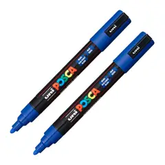 POSCA - Marcador PC-5M Azul Pack x 2