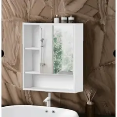 NACION MUEBLES - Gabinete Organizador para baño clasico blanco