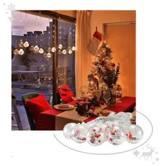 GENERICO - Luces Cascada esfera diseño papa Noel 3mts