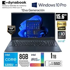 DYNABOOK - NOTEBOOK 15.6" SATELLITE PRO C50K INTEL I5-1235U 8GB 1TB SSD WINDOWS 11 PRO - AZUL PROFUNDO