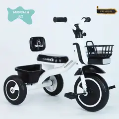 GENERICO - Triciclo para Niños Musical & Luz Multifuncional Blanco