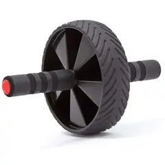 GENERICO - Rueda Abdominal Caucho Color Negro Entrenamiento Fitness